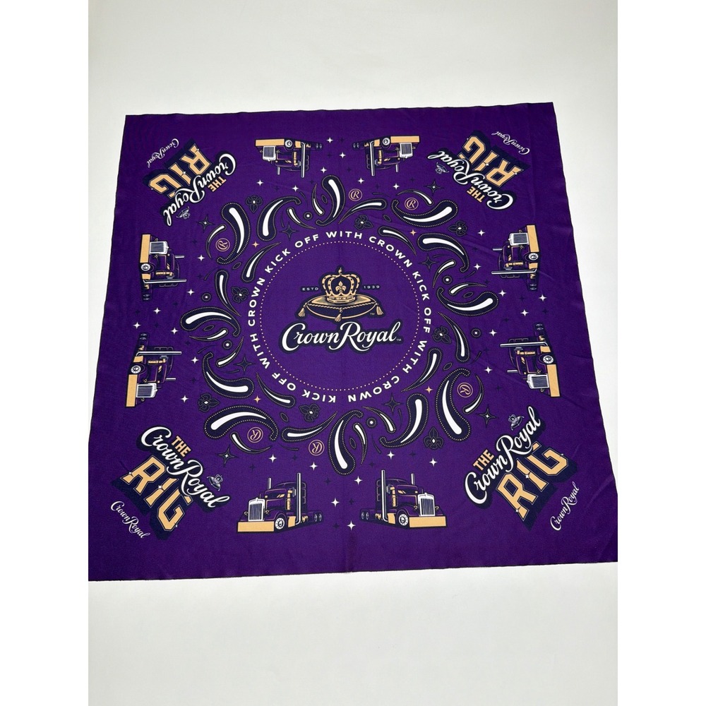 Crown Royal The Rig Bandana Scarf‎ Purple Trucker Festival Accessory